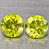 Natural Green Peridot Gemstones 1.52 Ct. 2 Pcs. Round Shape 5.2 Mm. Natural Green Peridot Gemstones 1.52 Ct. 2 Pcs. Round Shape 5.2 Mm.