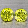 Natural Green Peridot Gemstones 1.61 Ct. 2 Pcs. Round Shape 5.3 Mm. Natural Green Peridot Gemstones 1.61 Ct. 2 Pcs. Round Shape 5.3 Mm.
