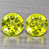 Natural Green Peridot Gemstones 1.51 Ct. 2 Pcs. Round Shape 5.3 Mm. Natural Green Peridot Gemstones 1.51 Ct. 2 Pcs. Round Shape 5.3 Mm.