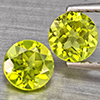 Natural Green Peridot Gemstones 1.56 Ct. 2 Pcs. Round Shape 5.3 Mm. Natural Green Peridot Gemstones 1.56 Ct. 2 Pcs. Round Shape 5.3 Mm.