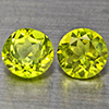 Natural Green Peridot Gemstones 1.03 Ct. 2 Pcs. Round Shape 5 Mm. Natural Green Peridot Gemstones 1.03 Ct. 2 Pcs. Round Shape 5 Mm.