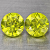 Natural Green Peridot 1.32 Ct. 2 Pcs. Round Shape 5.3 Mm. Gemstones from Pakistan