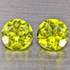Natural Green Peridot Gemstones 0.94 Ct. 2 Pcs. Round Shape 5.3 Mm. Natural Green Peridot Gemstones 0.94 Ct. 2 Pcs. Round Shape 5.3 Mm.