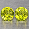 Natural Green Peridot Gemstones 1.00 Ct. 2 Pcs. Round Shape 5.1 Mm. Natural Green Peridot Gemstones 1.00 Ct. 2 Pcs. Round Shape 5.1 Mm.