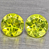 Natural Green Peridot Gemstones 1.15 Ct. 2 Pcs. Round Shape 5.3 Mm. Natural Green Peridot Gemstones 1.15 Ct. 2 Pcs. Round Shape 5.3 Mm.