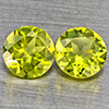 Natural Green Peridot Gemstones 1.17 Ct. 2 Pcs. Round Shape 5.2 Mm. Natural Green Peridot Gemstones 1.17 Ct. 2 Pcs. Round Shape 5.2 Mm.