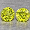 Natural Green Peridot Gemstones 1.27 Ct. 2 Pcs. Round Shape 5.2 Mm. Natural Green Peridot Gemstones 1.27 Ct. 2 Pcs. Round Shape 5.2 Mm.