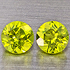 Natural Green Peridot Gemstones 1.45 Ct. 2 Pcs. Round Shape 5.2 Mm. Natural Green Peridot Gemstones 1.45 Ct. 2 Pcs. Round Shape 5.2 Mm.