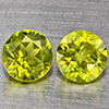 Natural Green Peridot Gemstones 1.53 Ct. 2 Pcs. Round Shape 5.1 Mm. Natural Green Peridot Gemstones 1.53 Ct. 2 Pcs. Round Shape 5.1 Mm.