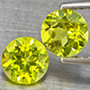 Natural Green Peridot Gemstones 1.59 Ct. 2 Pcs. Round Shape 5 Mm. Natural Green Peridot Gemstones 1.59 Ct. 2 Pcs. Round Shape 5 Mm.