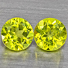 Natural Green Peridot Gemstones 1.59 Ct. 2 Pcs. Round Shape 5.2 Mm. Natural Green Peridot Gemstones 1.59 Ct. 2 Pcs. Round Shape 5.2 Mm.