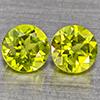 Natural Green Peridot Gemstones 1.65 Ct. 2 Pcs. Round Shape 5.2 Mm. Natural Green Peridot Gemstones 1.65 Ct. 2 Pcs. Round Shape 5.2 Mm.