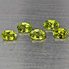 Natural Green Peridot 2.94 Ct. 5 Pcs Oval Shape 6.1 x 4.1 Mm Gemstones From Pakistan