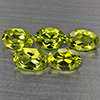 Natural Green Peridot 2.82 Ct. 5 Pcs Oval Shape 6.2 x 4.2 Mm Gemstones From Pakistan