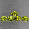 Natural Green Peridot 2.77 Ct. 5 Pcs Oval Shape 6.1 x 4.1 Mm Gemstones From Pakistan
