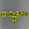 Natural Green Peridot 2.92 Ct. 5 Pcs Oval Shape 6.1 x 4.1 Mm Gemstones From Pakistan
