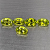 Natural Green Peridot 2.97 Ct. 5 Pcs Oval Shape 6.2 x 4.2 Mm Gemstones From Pakistan