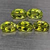Natural Green Peridot 2.93 Ct. 5 Pcs Oval Shape 6.2 x 4.2 Mm Gemstones From Pakistan