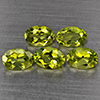 Natural Green Peridot 2.75 Ct. 5 Pcs Oval Shape 6.2 x 4.2 Mm Gemstones From Pakistan