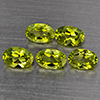 Natural Green Peridot 2.74 Ct. 5 Pcs Oval Shape 6.2 x 4.2 Mm Gemstones From Pakistan