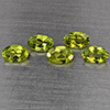 Natural Green Peridot 2.74 Ct. 5 Pcs Oval Shape 6.2 x 4.2 Mm Gemstones From Pakistan