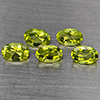 Natural Green Peridot 2.72 Ct. 5 Pcs Oval Shape 6.2 x 4.2 Mm Gemstones From Pakistan