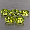 Natural Green Peridot 2.83 Ct. 5 Pcs Oval Shape 6.2 x 4.2 Mm Gemstones From Pakistan
