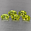 Natural Green Peridot 2.76 Ct. 5 Pcs Oval Shape 6.2 x 4.2 Mm Gemstones From Pakistan