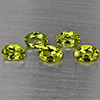 Natural Green Peridot 2.78 Ct. 5 Pcs Oval Shape 6.2 x 4.2 Mm Gemstones From Pakistan