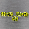 Natural Green Peridot 2.83 Ct. 5 Pcs Oval Shape 6.2 x 4.2 Mm Gemstones From Pakistan