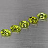 Natural Green Peridot 2.79 Ct. 5 Pcs Oval Shape 6.2 x 4.2 Mm Gemstones From Pakistan
