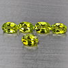 Natural Green Peridot 2.82 Ct. 5 Pcs Oval Shape 6.2 x 4.2 Mm Gemstones From Pakistan