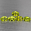 Natural Green Peridot 2.69 Ct. 5 Pcs Oval Shape 6.2 x 4.4 Mm Gemstones From Pakistan