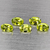 Natural Green Peridot 2.76 Ct. 5 Pcs Oval Shape 6 x 4 Mm Gemstones From Pakistan