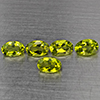Natural Green Peridot 2.74 Ct. 5 Pcs Oval Shape 6.2 x 4.2 Mm Gemstones From Pakistan