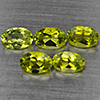 Natural Green Peridot 2.80 Ct. 5 Pcs Oval Shape 6 x 4.2 Mm Gemstones From Pakistan
