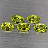 Natural Green Peridot 2.86 Ct. 5 Pcs Oval Shape 6.2 x 4.2 Mm Gemstones From Pakistan