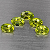 Natural Green Peridot 2.69 Ct. 5 Pcs Oval Shape 6.1 x 4.1 Mm Gemstones From Pakistan