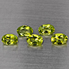Natural Green Peridot 2.92 Ct. 5 Pcs Oval Shape 6.2 x 4.2 Mm Gemstones From Pakistan