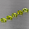 Natural Green Peridot 2.74 Ct. 5 Pcs Oval Shape 6.2 x 4.3 Mm Gemstones From Pakistan