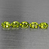 Natural Green Peridot 2.82 Ct. 5 Pcs Oval Shape 6.3 x 4.3 Mm Gemstones From Pakistan