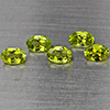 Natural Green Peridot 2.91 Ct. 5 Pcs Oval Shape 6.3 x 4.2 Mm Gemstones From Pakistan