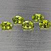 Natural Green Peridot 2.93 Ct. 5 Pcs Oval Shape 6.2 x 4.2 Mm Gemstones From Pakistan
