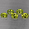 Natural Green Peridot 2.85 Ct. 5 Pcs Oval Shape 6.3 x 4.3 Mm Gemstones From Pakistan