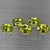 Natural Green Peridot 2.85 Ct. 5 Pcs Oval Shape 6.1 x 4.2 Mm Gemstones From Pakistan