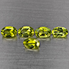Natural Green Peridot 2.81 Ct. 5 Pcs Oval Shape 6.1 x 4.1 Mm Gemstones From Pakistan