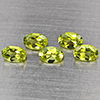 Natural Green Peridot 2.91 Ct. 5 Pcs Oval Shape 6.2 x 4.2 Mm Gemstones From Pakistan