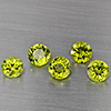 Natural Green Peridot 4.19 Ct. 5 Pcs Round Shape  5.5 Mm Gemstones from Pakistan