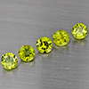 Natural Green Peridot 4.71 Ct. 5 Pcs Round Shape  6.1 Mm Gemstones from Pakistan