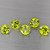Natural Green Peridot 3.91 Ct. 5 Pcs Round Shape  6 Mm Gemstones from Pakistan